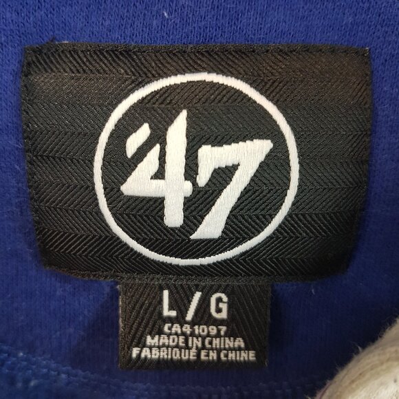 NHL 47 Edmonton Oilers Vintage Lacer Hoodie Pullover Large US L Oatmeal Hockey - Picture 3 of 16